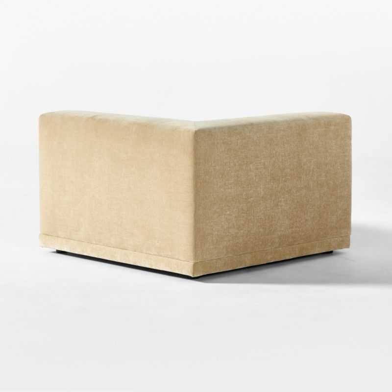 Faible Wheat Performance Velvet Deep Depth Corner Chair - Image 4