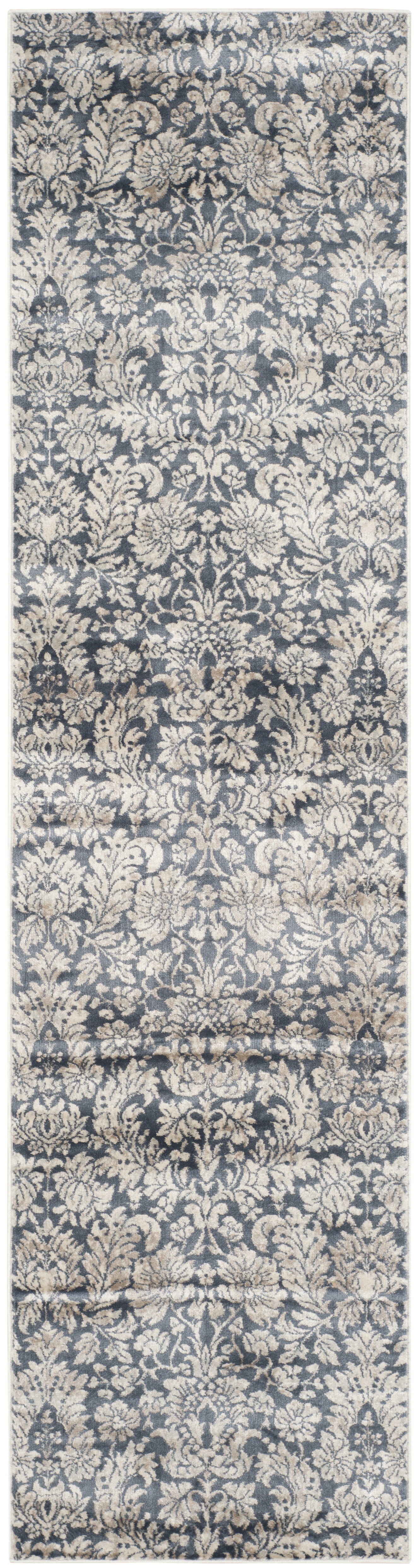 Arlo Home Woven Area Rug, VTG439G, Dark Grey/Cream,  2' 2" X 8' - Image 0