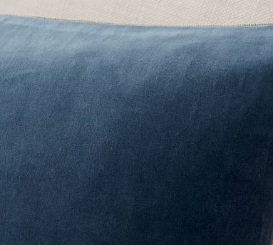 Velvet Linen Pillow Cover, 20 x 20", Taupe - Image 2