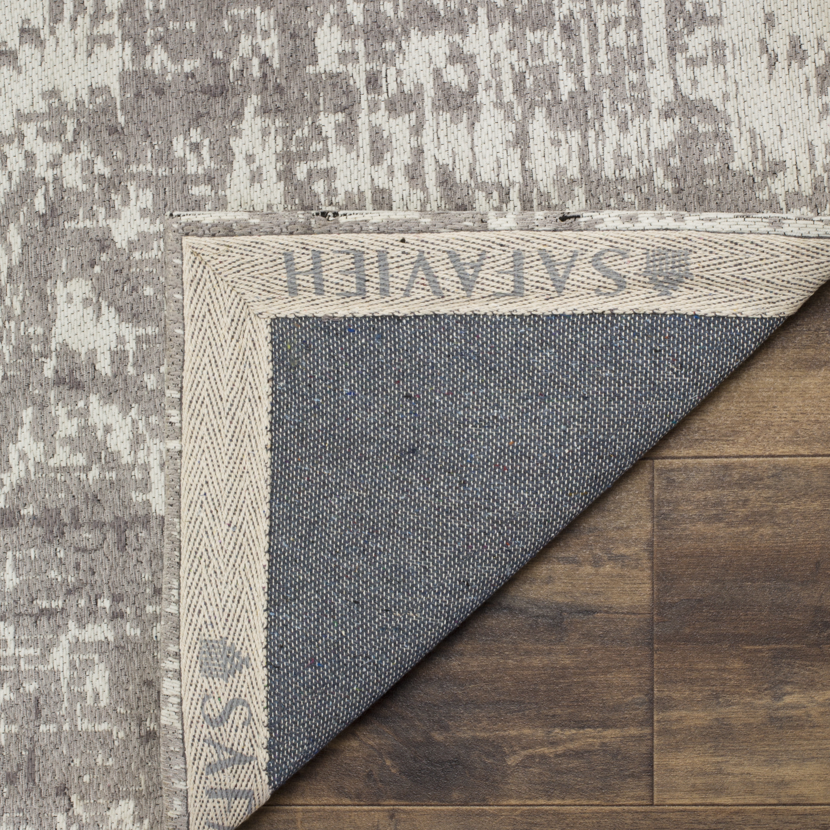 Arlo Home Woven Area Rug, CLV225B, Silver/Ivory,  6' X 6' Square - Image 2