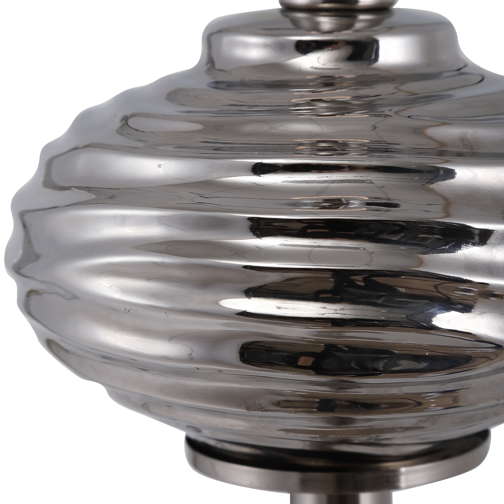 Elliptical Smoked Glass Floor Lamp, 64" - Image 1