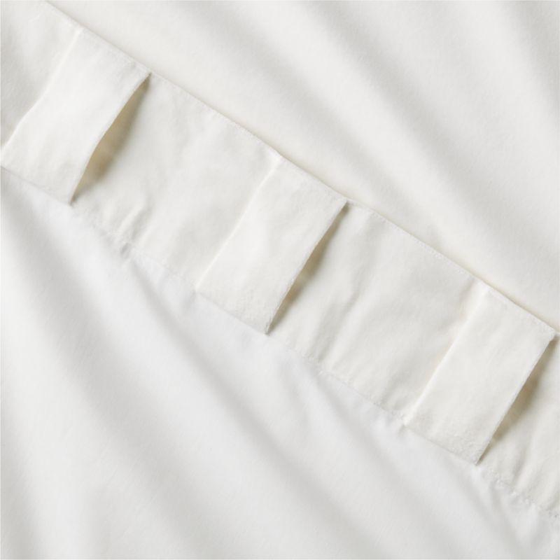 Bright White Velvet Window Curtain Panel 48''x84'' - Image 3