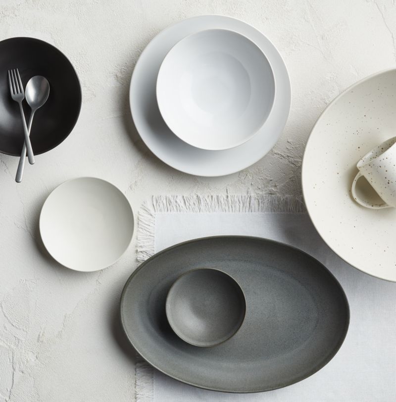 Craft White Stoneware Coupe Dinner Plates, Set of 8 - Image 5