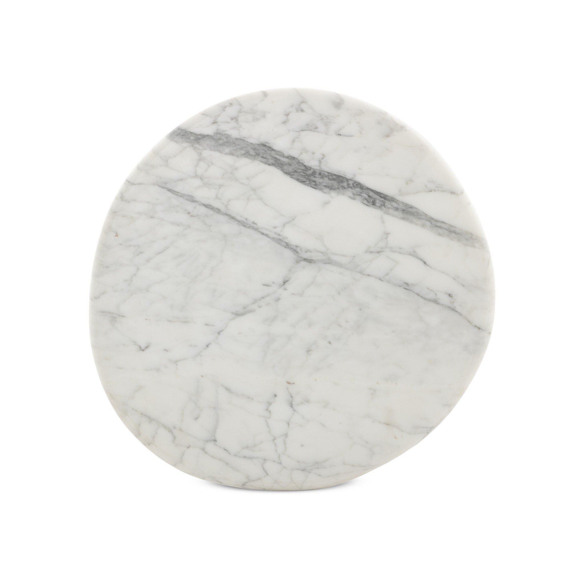 Stuart Wood End Table - White Calacatta Marble - Image 7