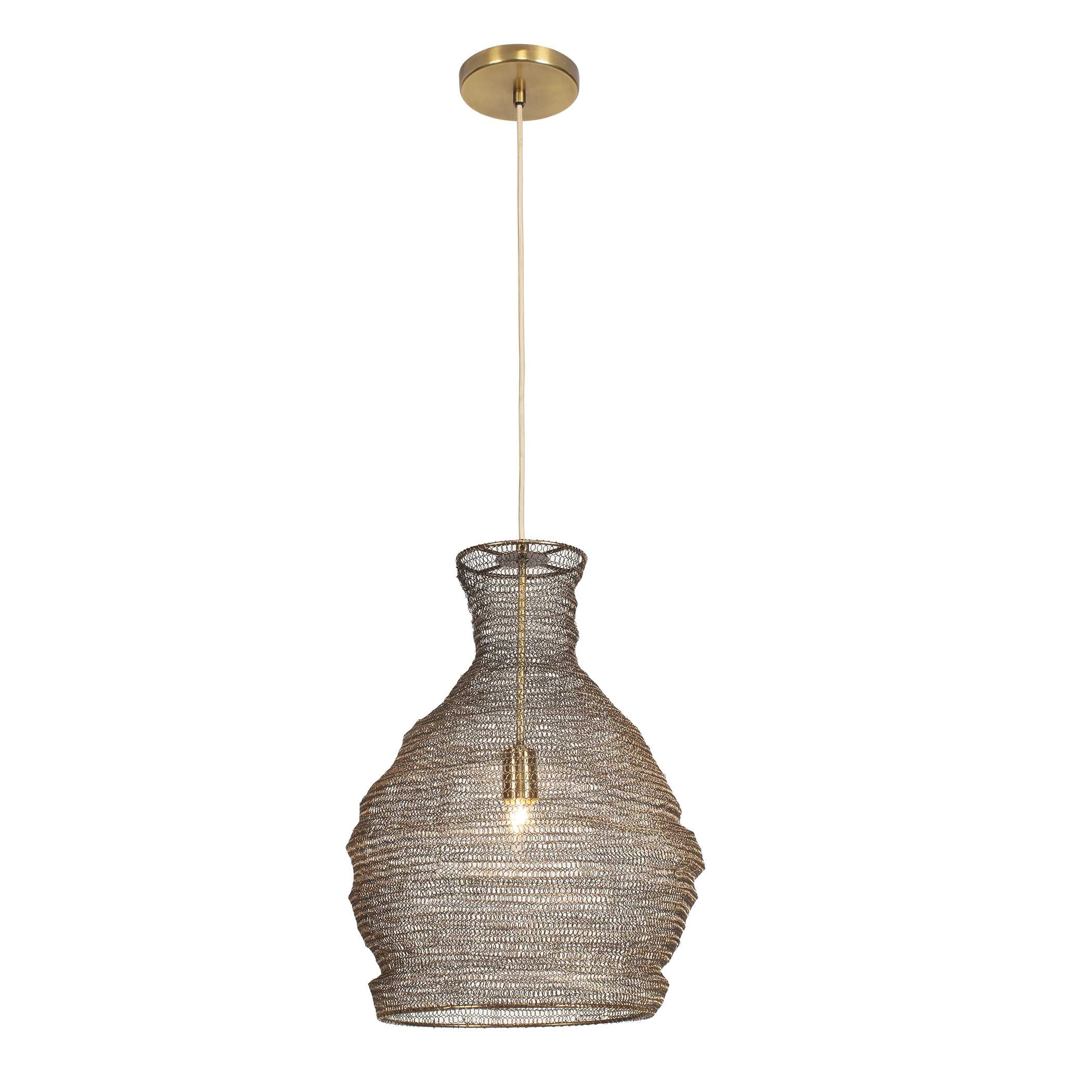 Murmur Woven Brass 1 Light Pendant - Image 6