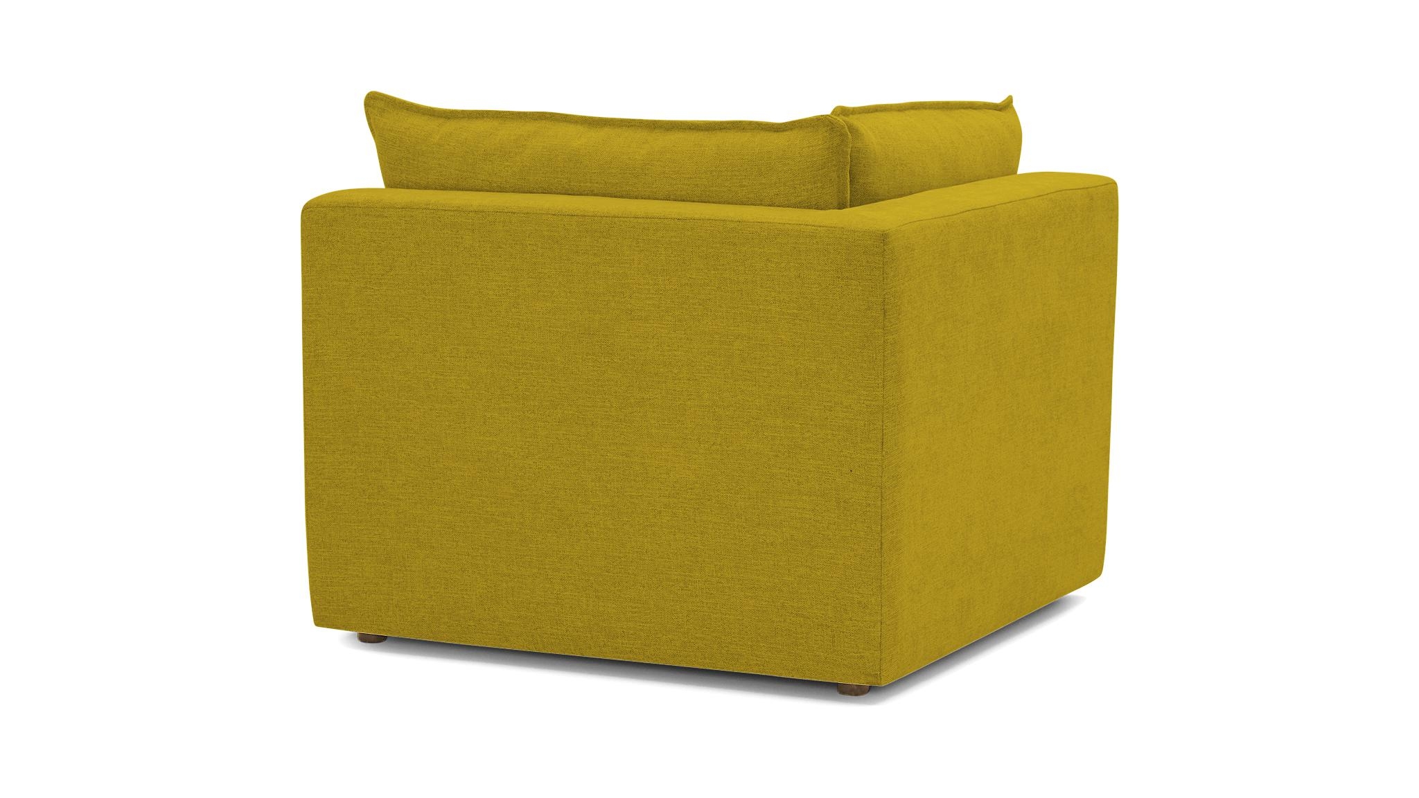 Yellow Haine Mid Century Modern Corner Chair - Bloke Goldenrod - Image 3