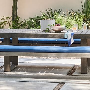 Portside Outdoor Dining Bench, 88.5", Weathered Gray - Image 3