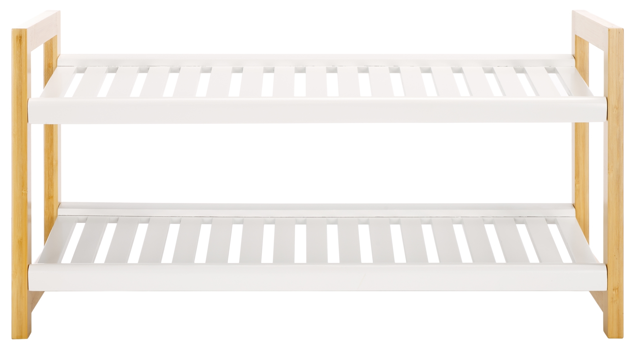 Wylie Shoe Rack - White / Natural - Safavieh - Image 0