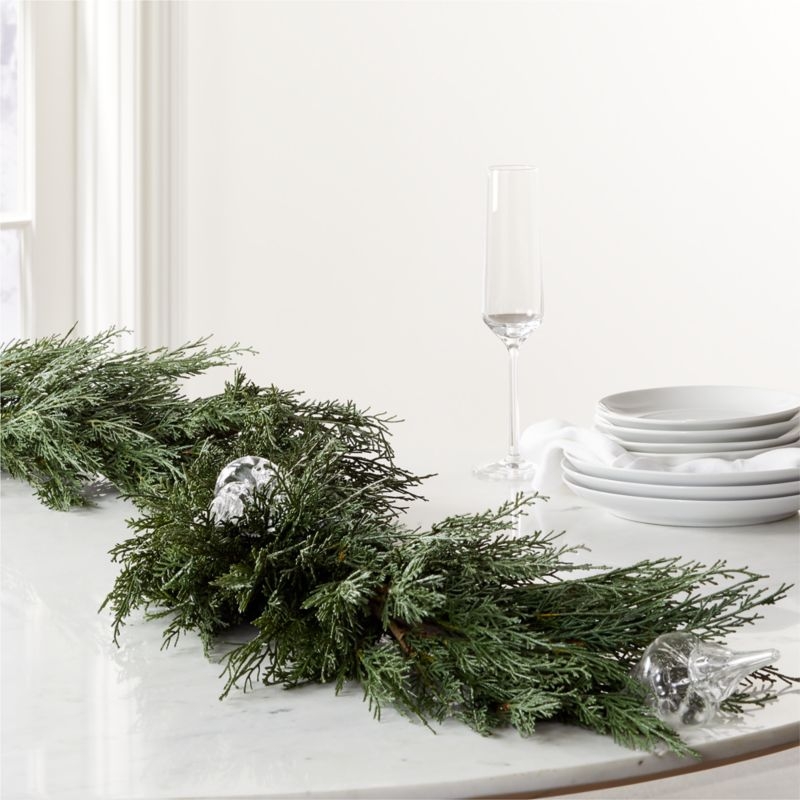 Faux Cypress Christmas Garland 72" - Image 2