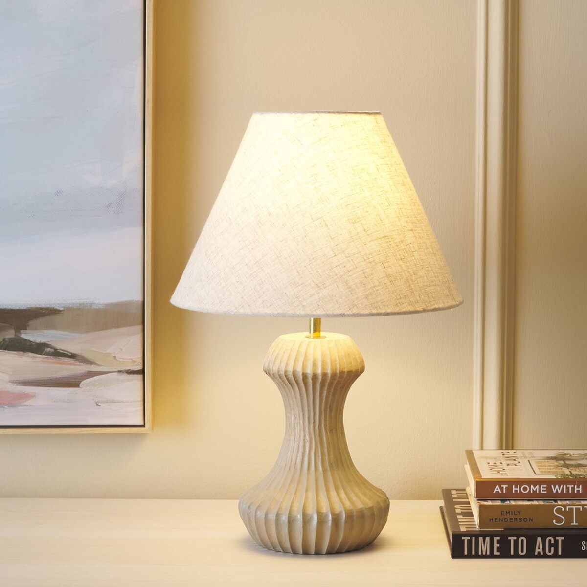 Cosmea 18" Table Lamp - Off White - Image 1