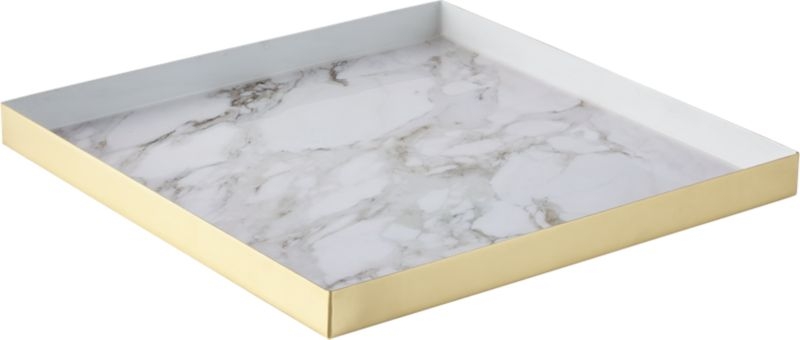 Active Small White Marble Tray - Image 6