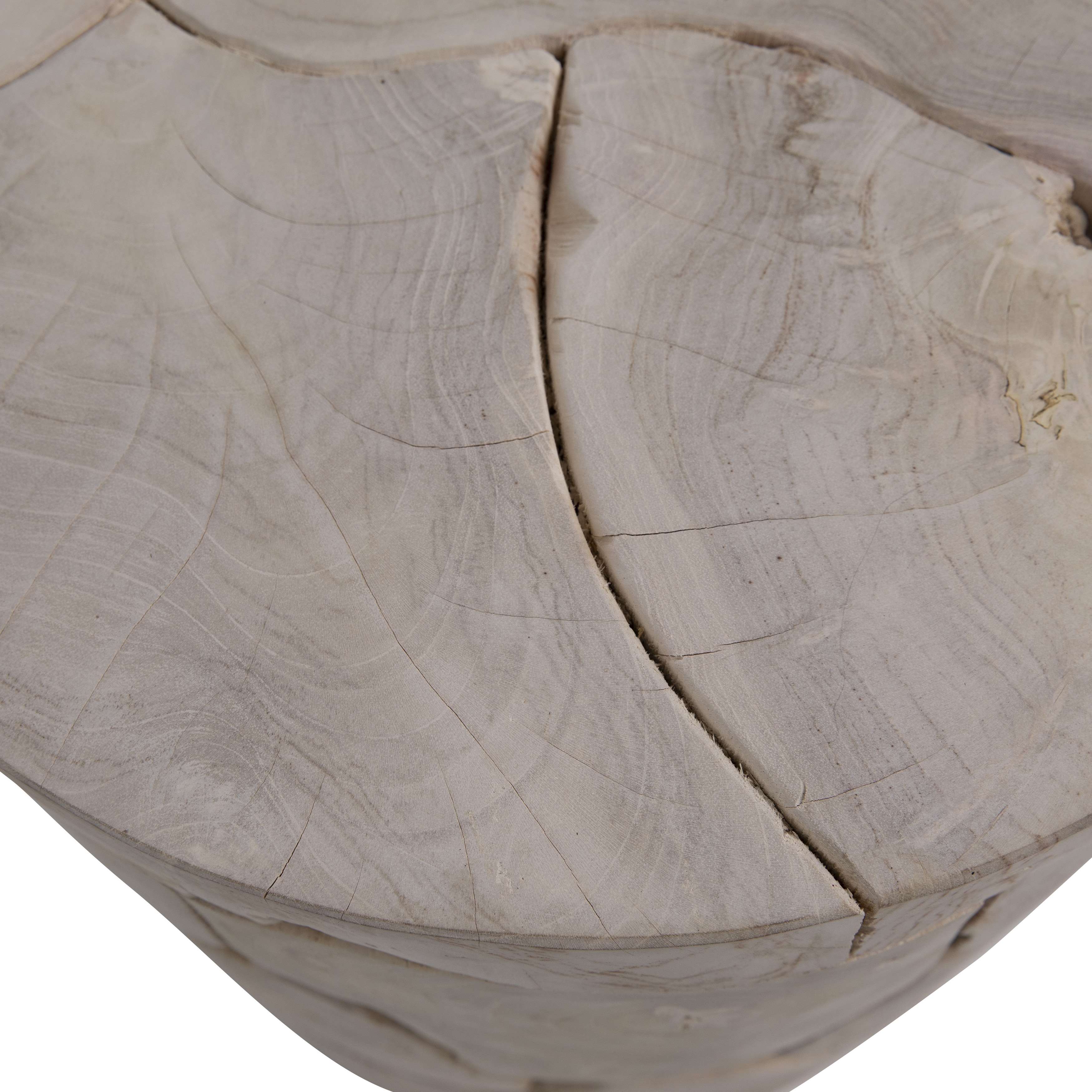 Briar Round Side Table Bleached - Image 1