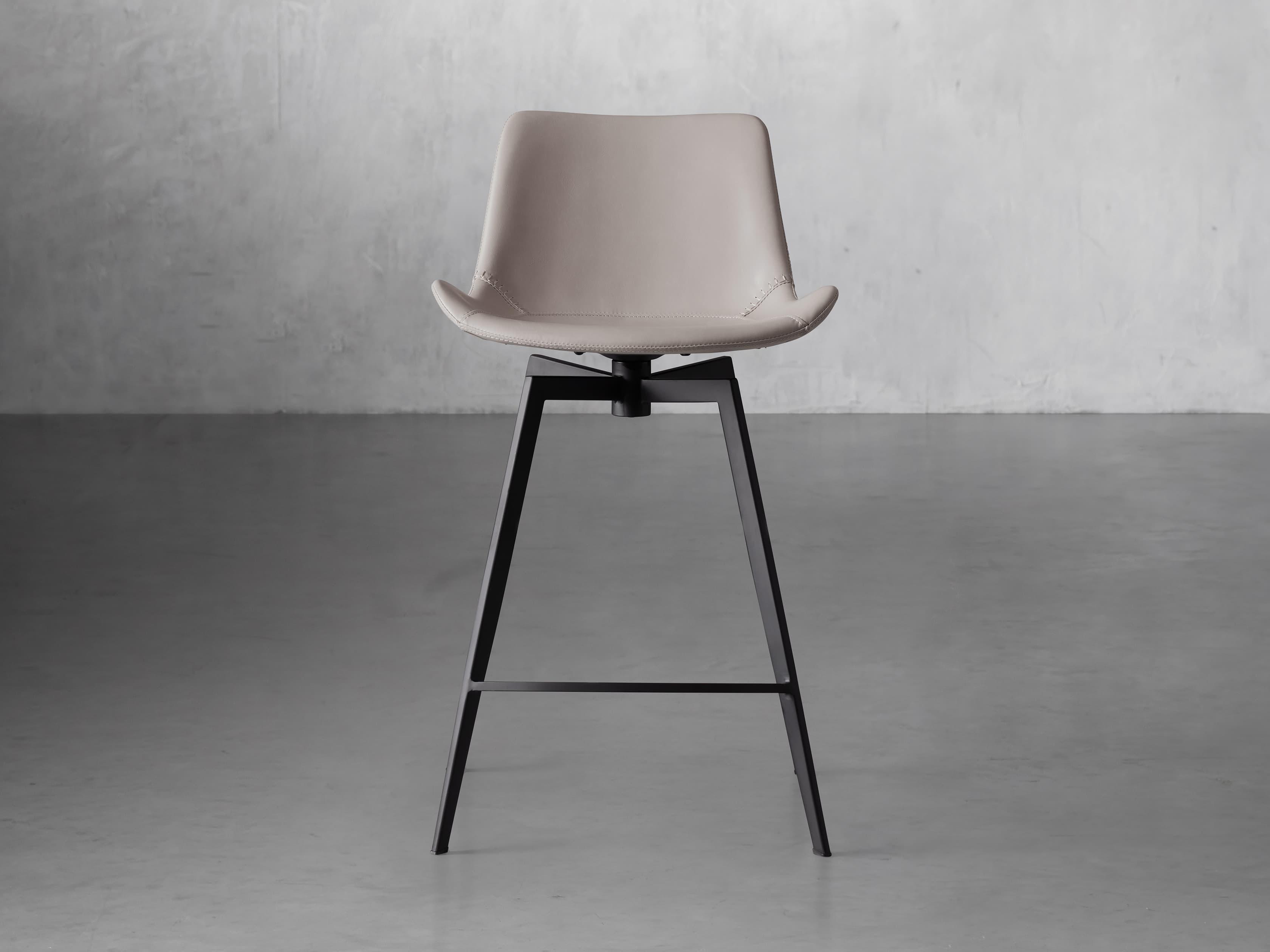 Gage Swivel Stool Faux Leather in Natural  Cashmere/Counter - Image 0