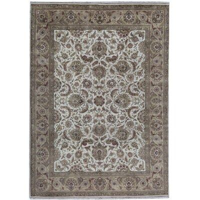 One-of-a-Kind Crown Hand-Knotted Gray 10'1" x 14' Wool Area Rug - Image 0