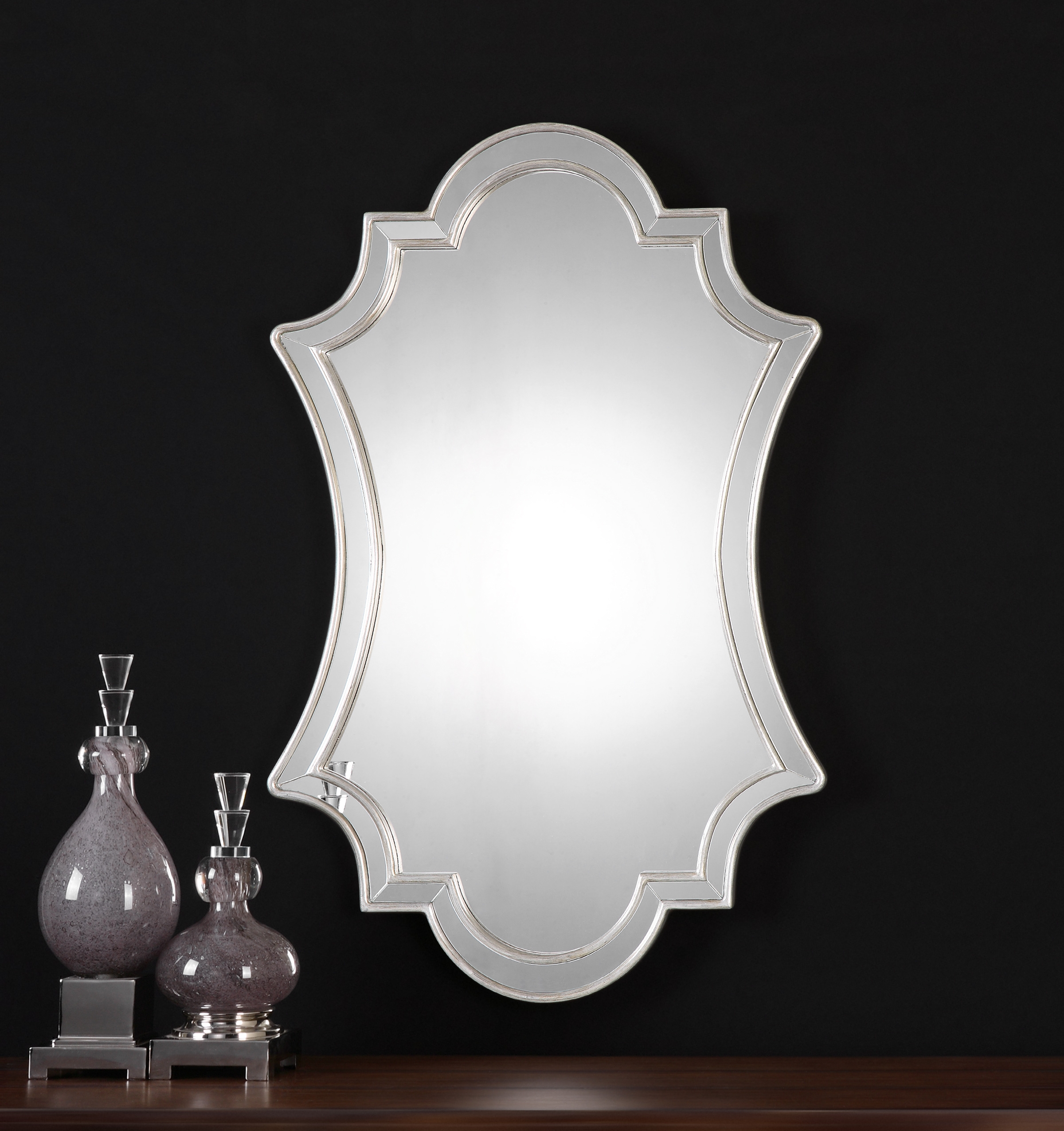 Elara Antiqued Silver Wall Mirror - Image 1