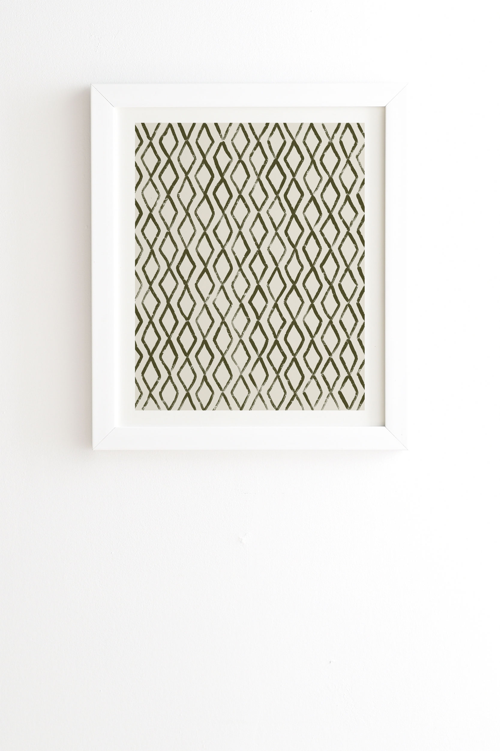 Simple Hand Drawn Pattern Vi by Alisa Galitsyna - Framed Wall Art Basic White 12" x 12" - Image 0