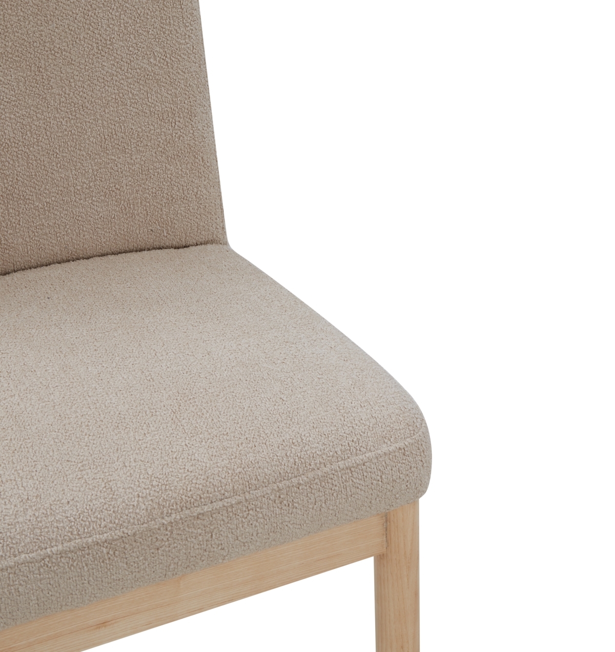 Halcy Boucle Dining Chair - Oatmeal/Natural - Image 2