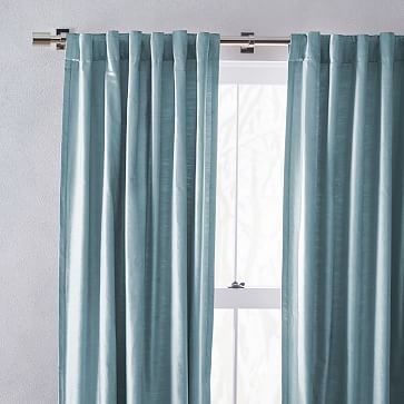 Luster Velvet Curtain, Silver Mist, 48"x108", Set of 2 - Image 3