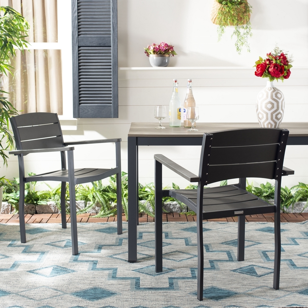 Gerhardt Stackable Chair - Grey - Safavieh - Image 1