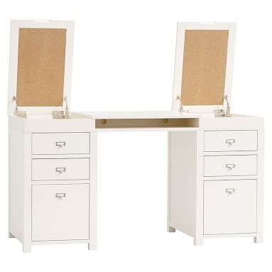 Customize-It Project Storage Pedestal Desk, Simply White - Image 3