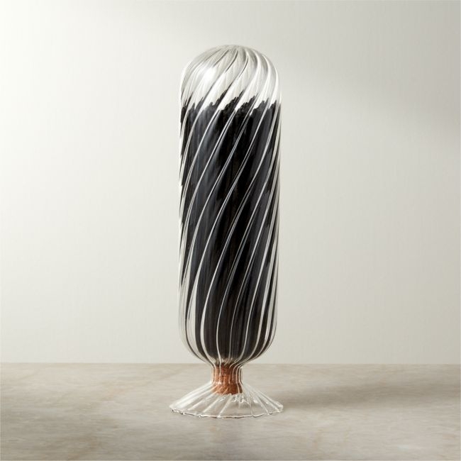 Large Glass Cloche with Black Matches - Image 0