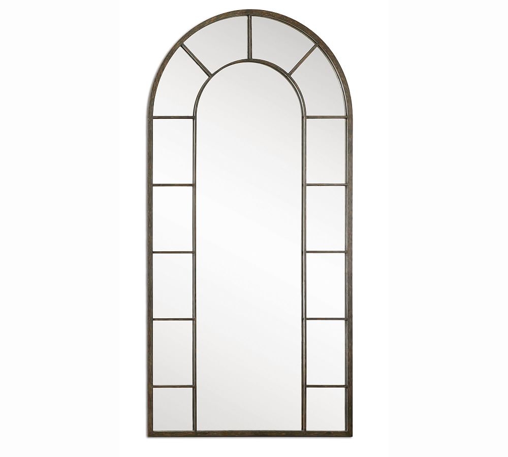 Virgil Arch Wall Mirror, 40"W x 78.5"H, Black - Image 0