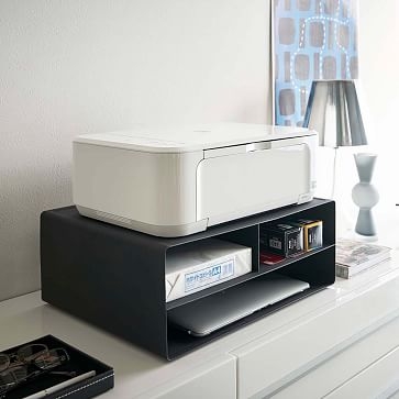 Tower Desktop Printer Stand, White - Image 1