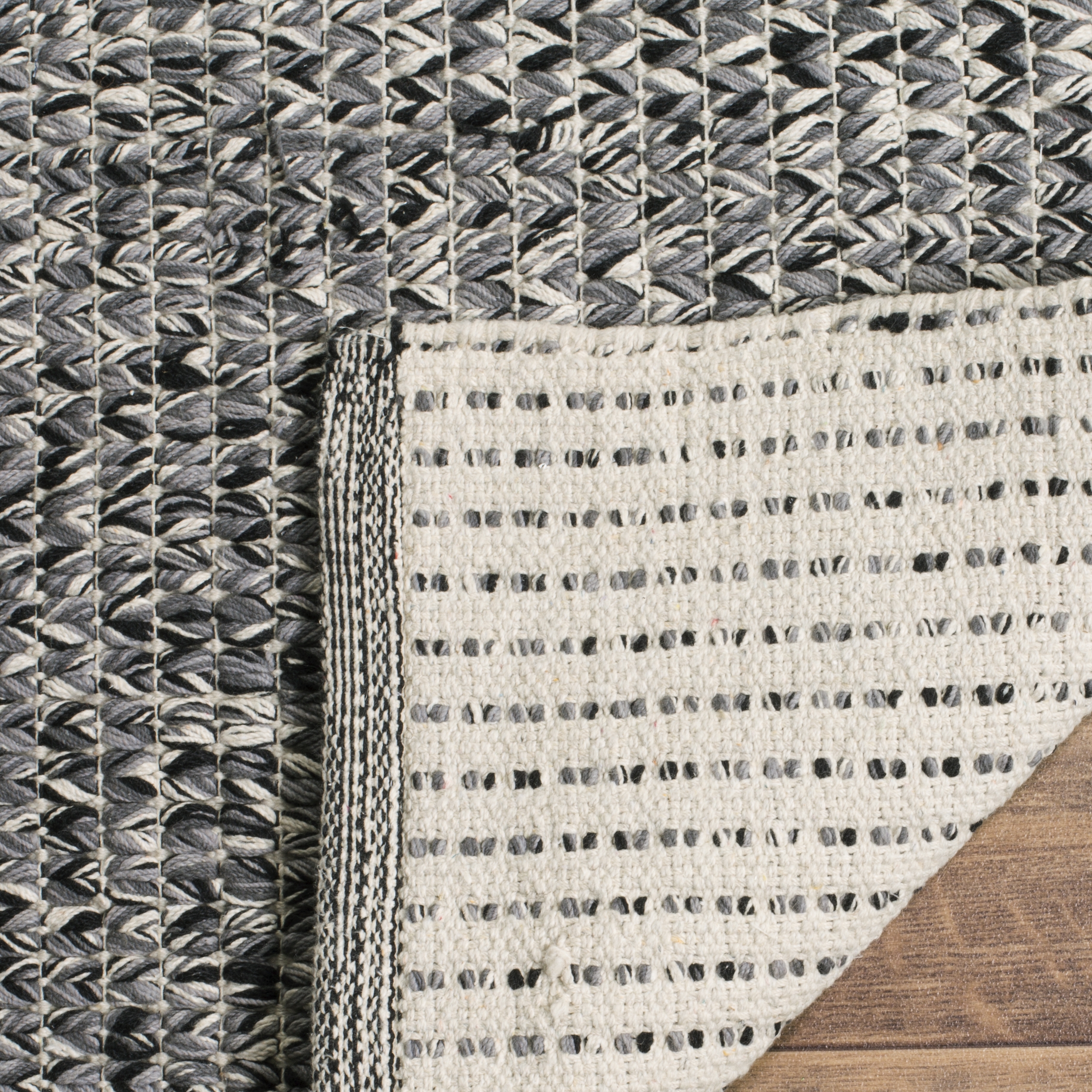 Arlo Home Hand Woven Area Rug, MTK602G, Grey/Multi,  3' X 5' - Image 2