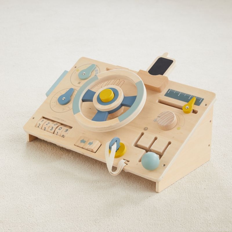 Wonder & Wise by Asweets Wooden Beep Beep Toddler Busy Board - Image 3