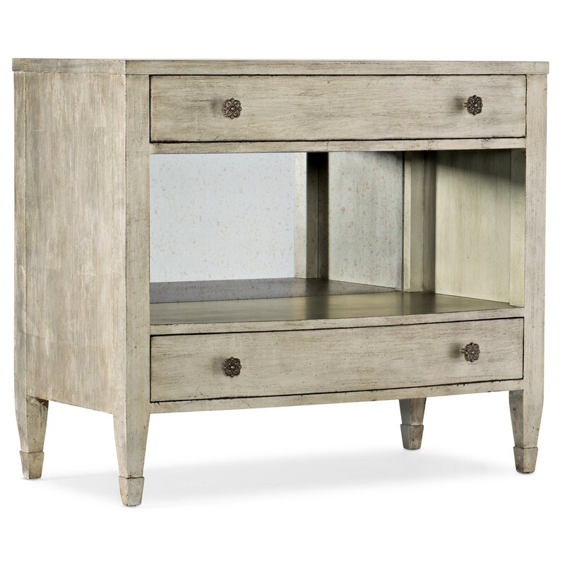 Hooker Furniture Sanctuary 2 2 - Drawer Nightstand in Jewel Silver - Image 0
