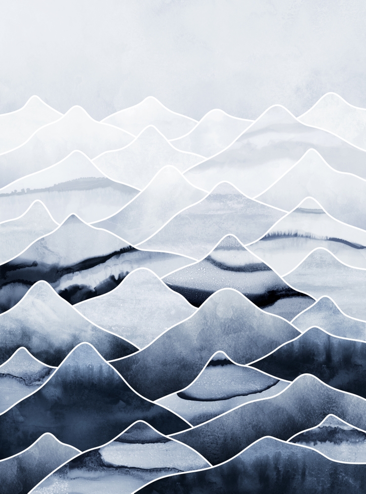 Mountains 1 Art Print by Elisabeth Fredriksson - Medium - Image 1
