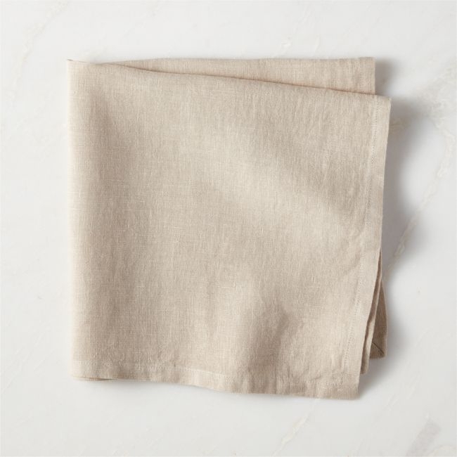 Bolt Taupe Linen Napkin - Image 0