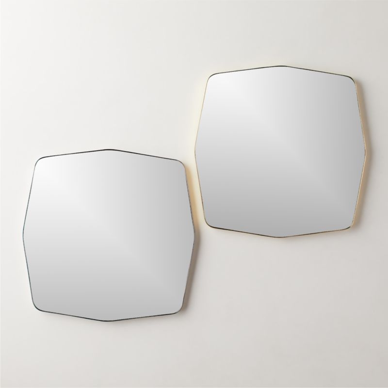 Hazme Square Polished Brass Mirror 31" - Image 3
