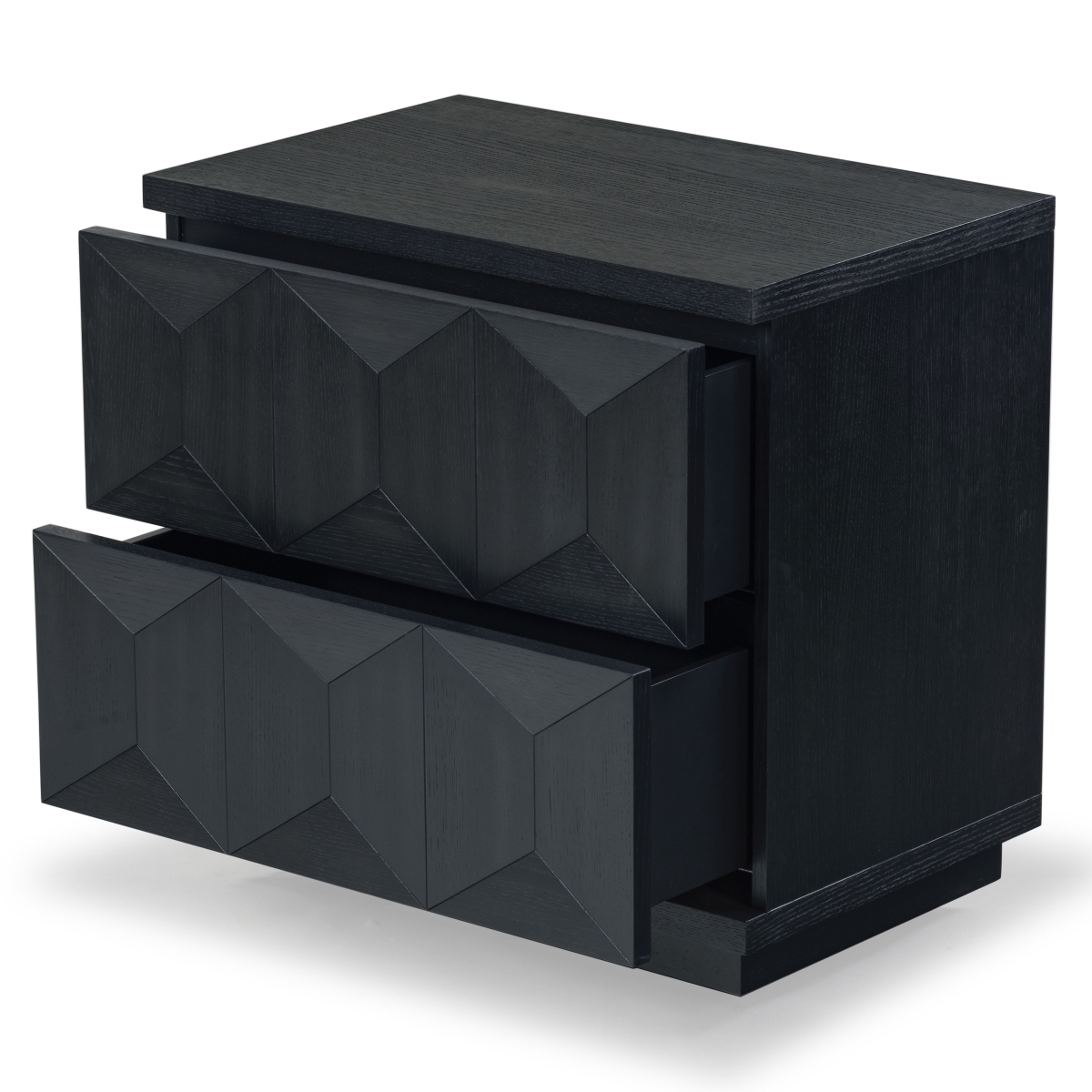 Deziree Wood 2 Drawer Nightstand - Black - Image 6