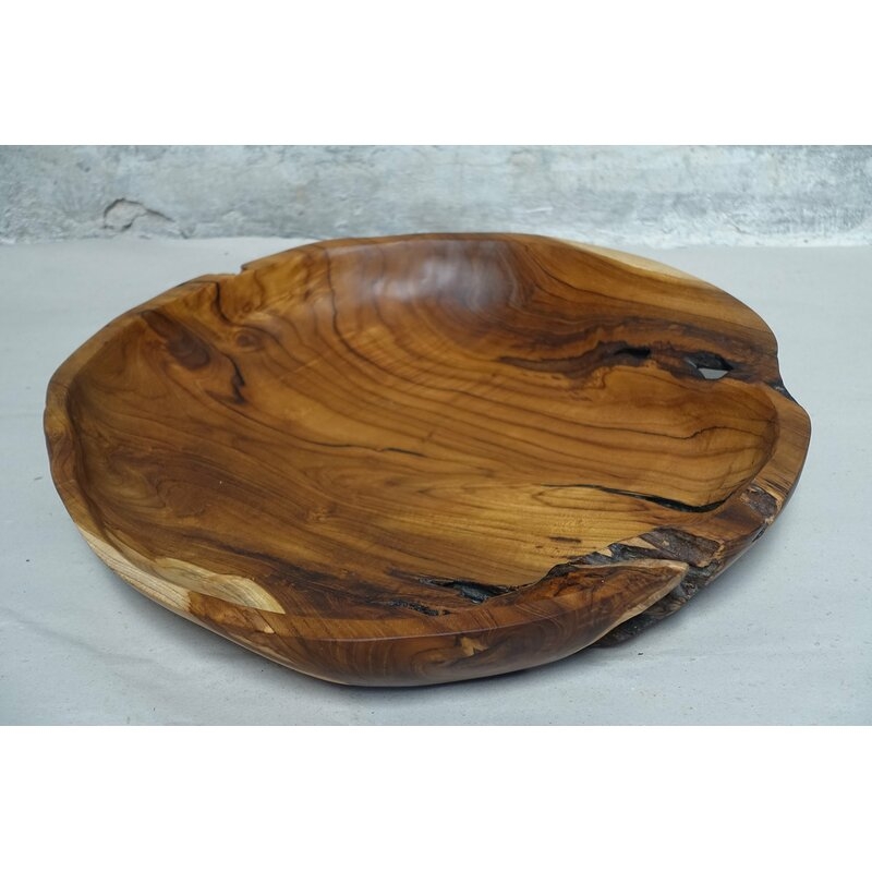 From the Source Erosion Wood Lodge Decorative Bowl in Waxed Brown - Image 0