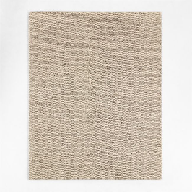 Orly Wool Blend Textured Light Tan Area Rug 6'x9' - Image 0