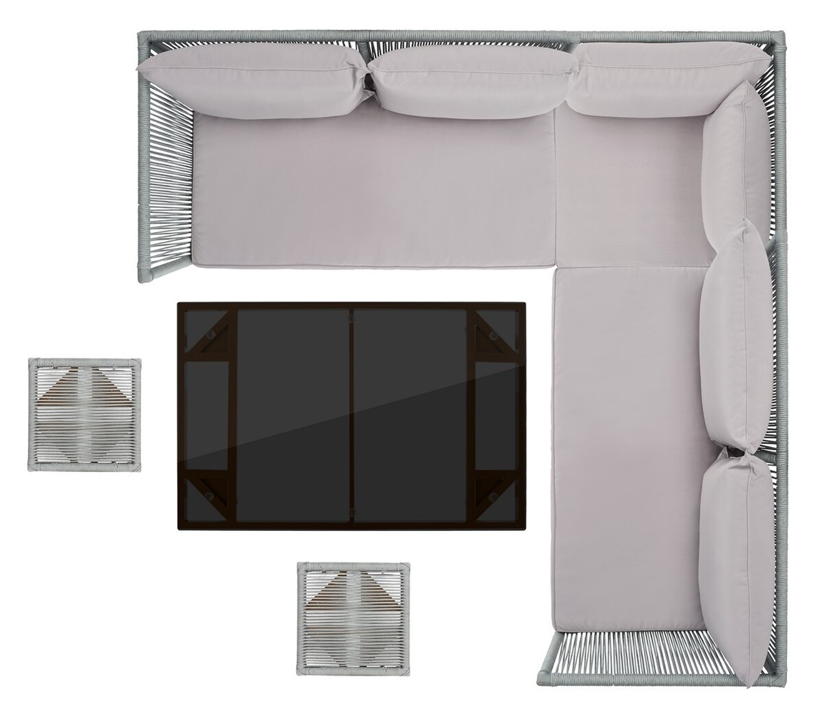 Romlin Outdoor Dining Set - Grey/Grey - Safavieh - Image 5