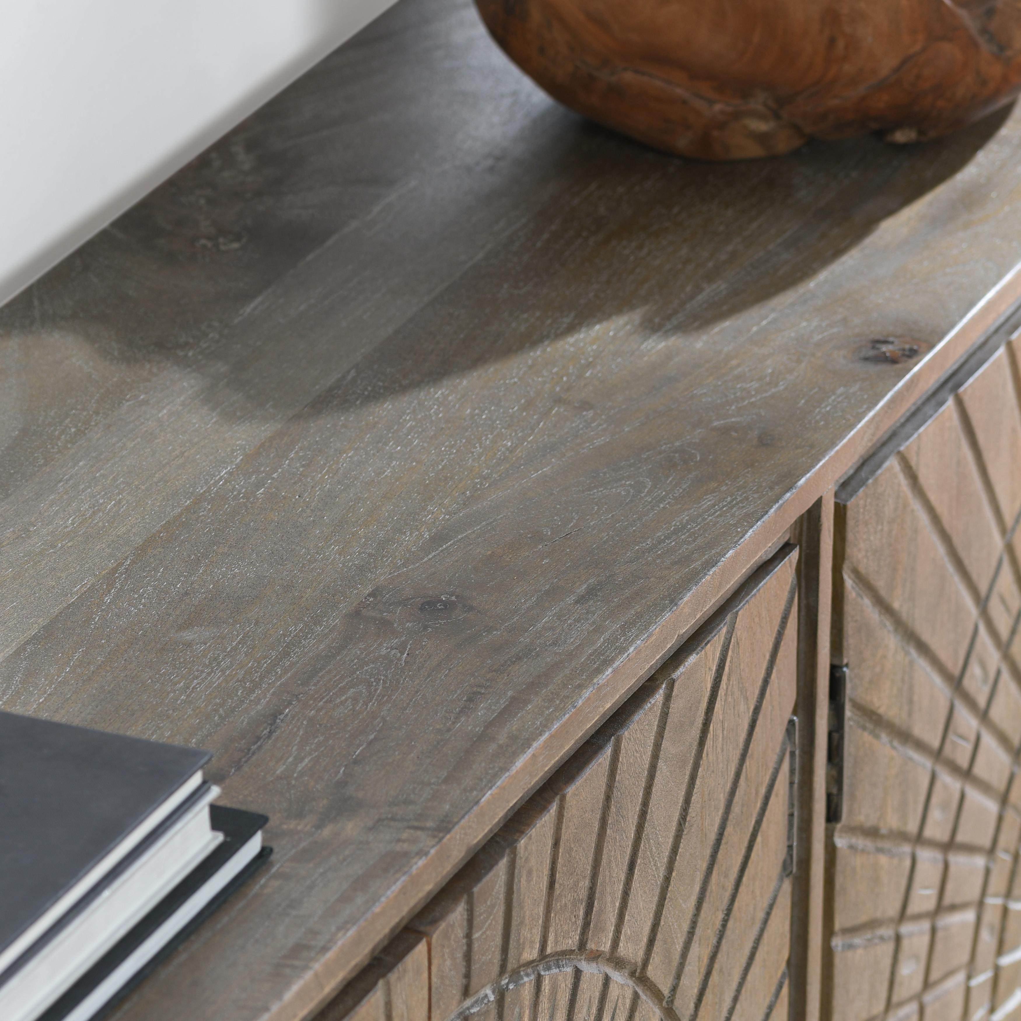 Vivienne 4Dr Sideboard Light Gray - Image 8