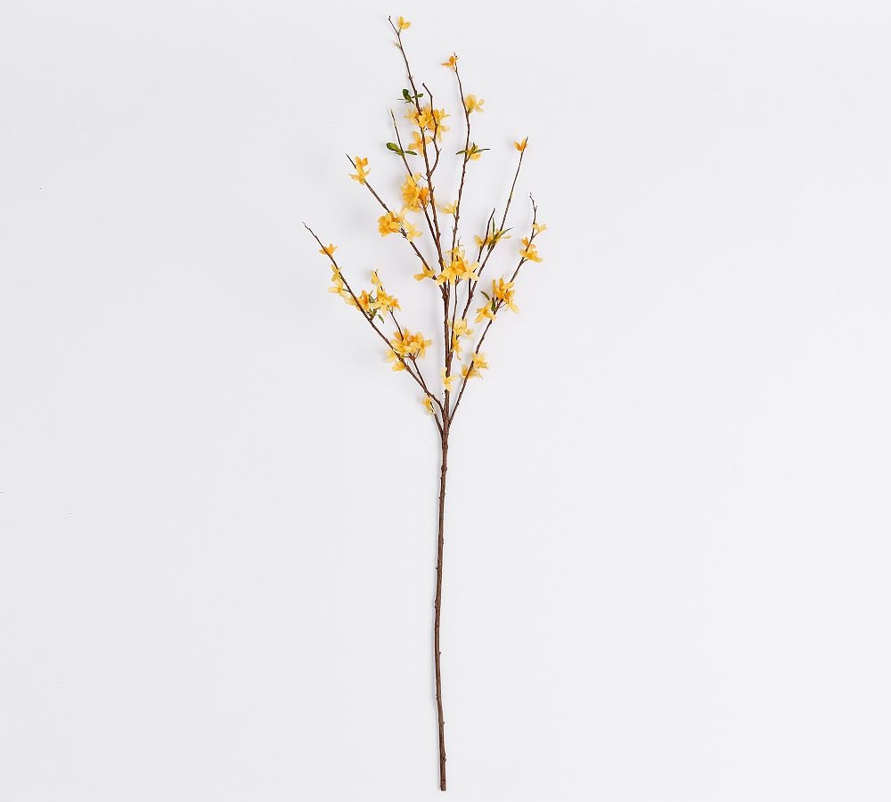 Faux Forsythia Branch, Yellow, 48"H - Image 0