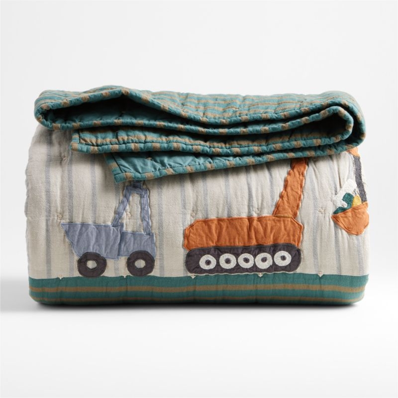 Modern Trucks Organic Cotton Kids Full/Queen Quilt - Image 3