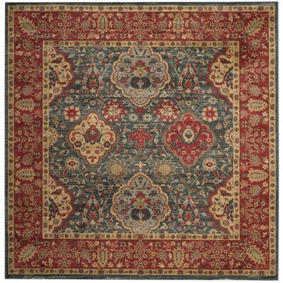 Pennypacker Oriental Navy/Red Area Rug - Image 0