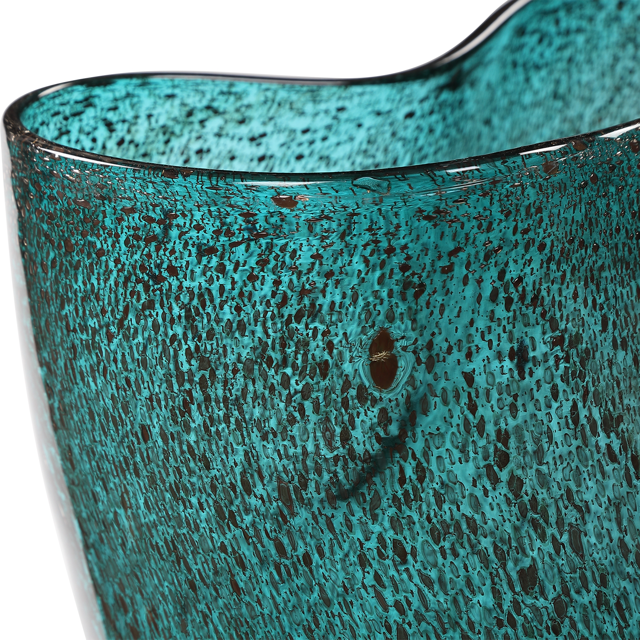 Lulu Aqua Glass Vases, S/2 - Image 2