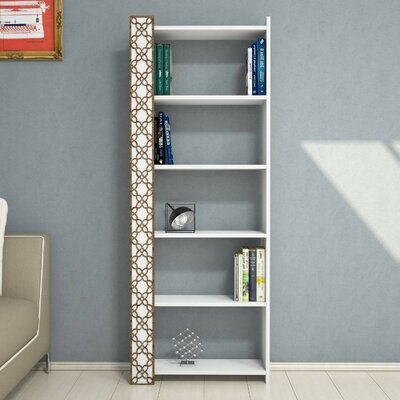 Modern Design White Geometric Bookcase - Image 0