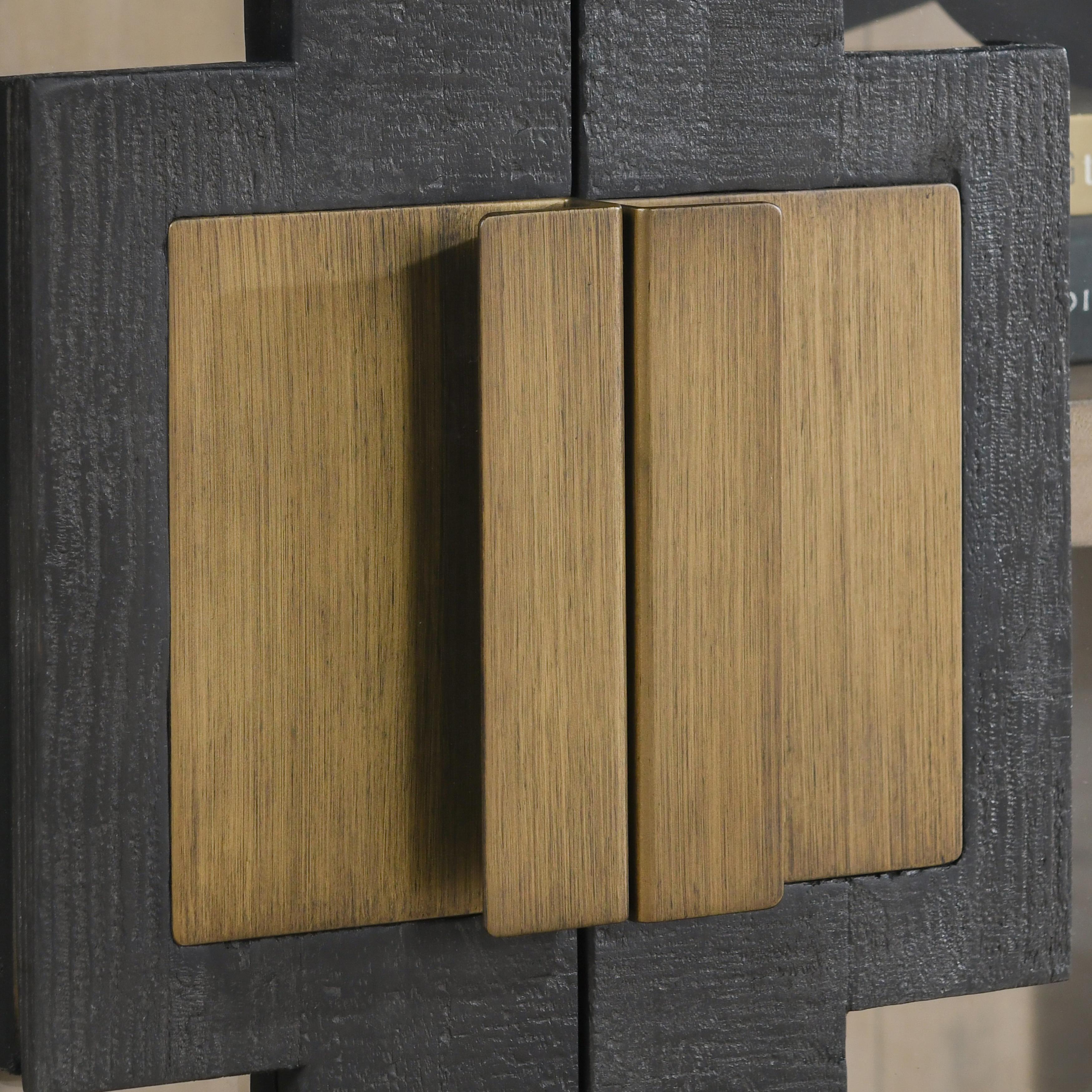 Larson Reclaimed Pine 2Dr Cabinet Antique Black - Image 11