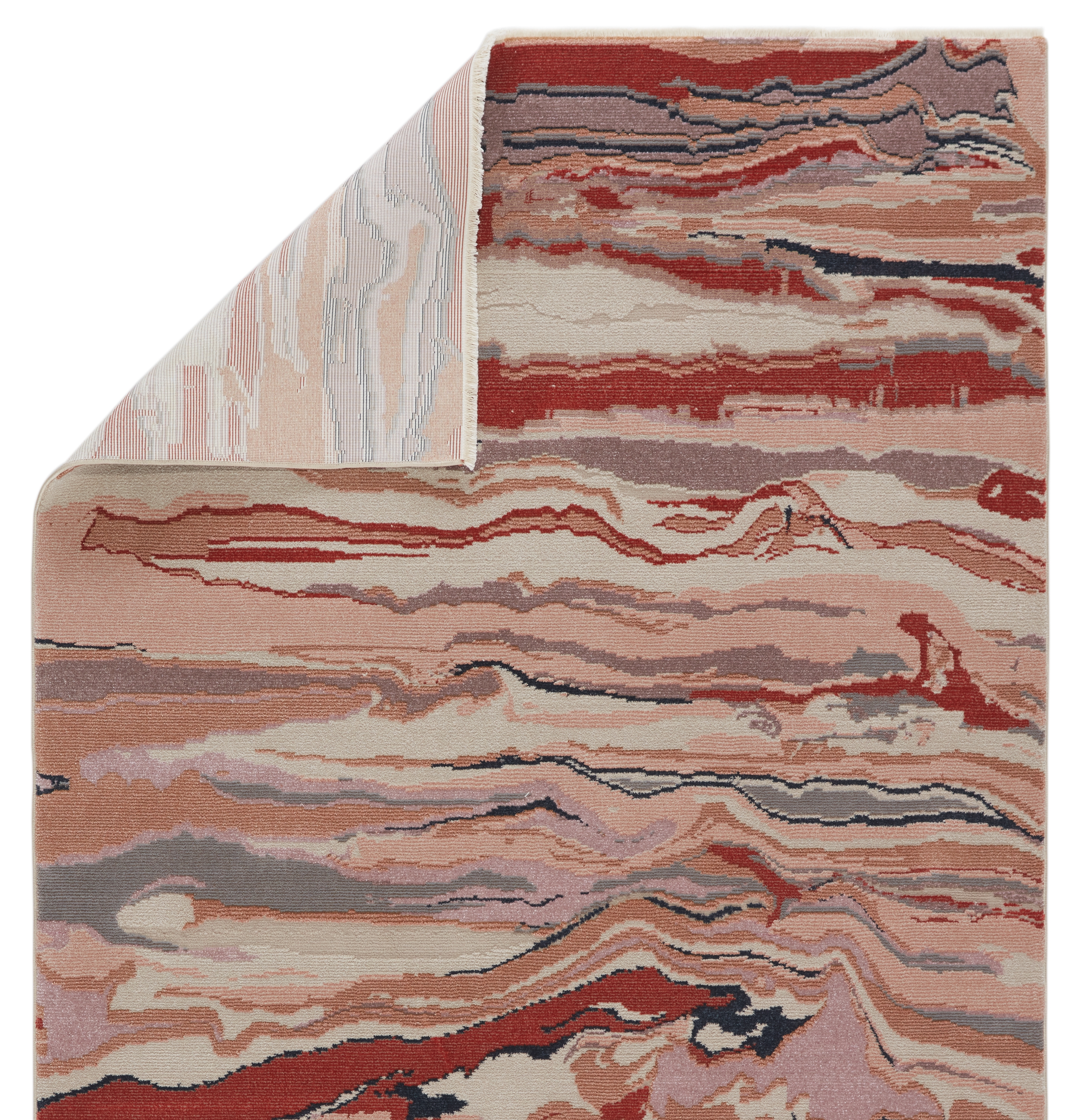 Vibe by Jolene Abstract Pink/ Red Area Rug (9'6"X12'7") - Image 2