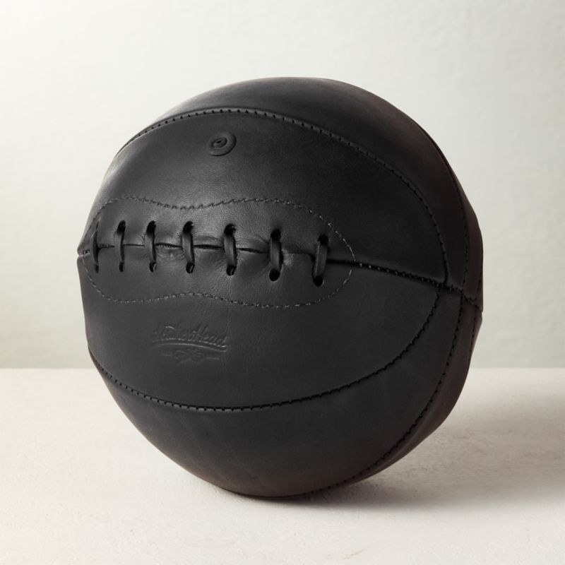 Leather Head Small Black Leather Basketball - Image 4