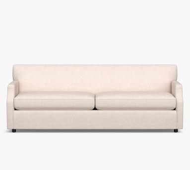 SoMa Hazel Upholstered Grand Sofa 85.5", Polyester Wrapped Cushions, Basketweave Slub Ivory - Image 2