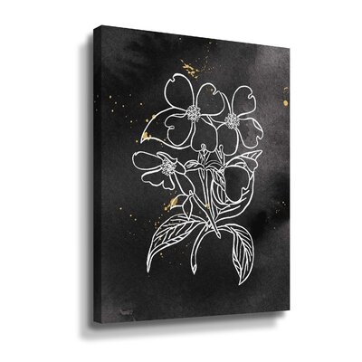 Indigo Blooms III Black Gallery Wrapped Canvas - Image 0