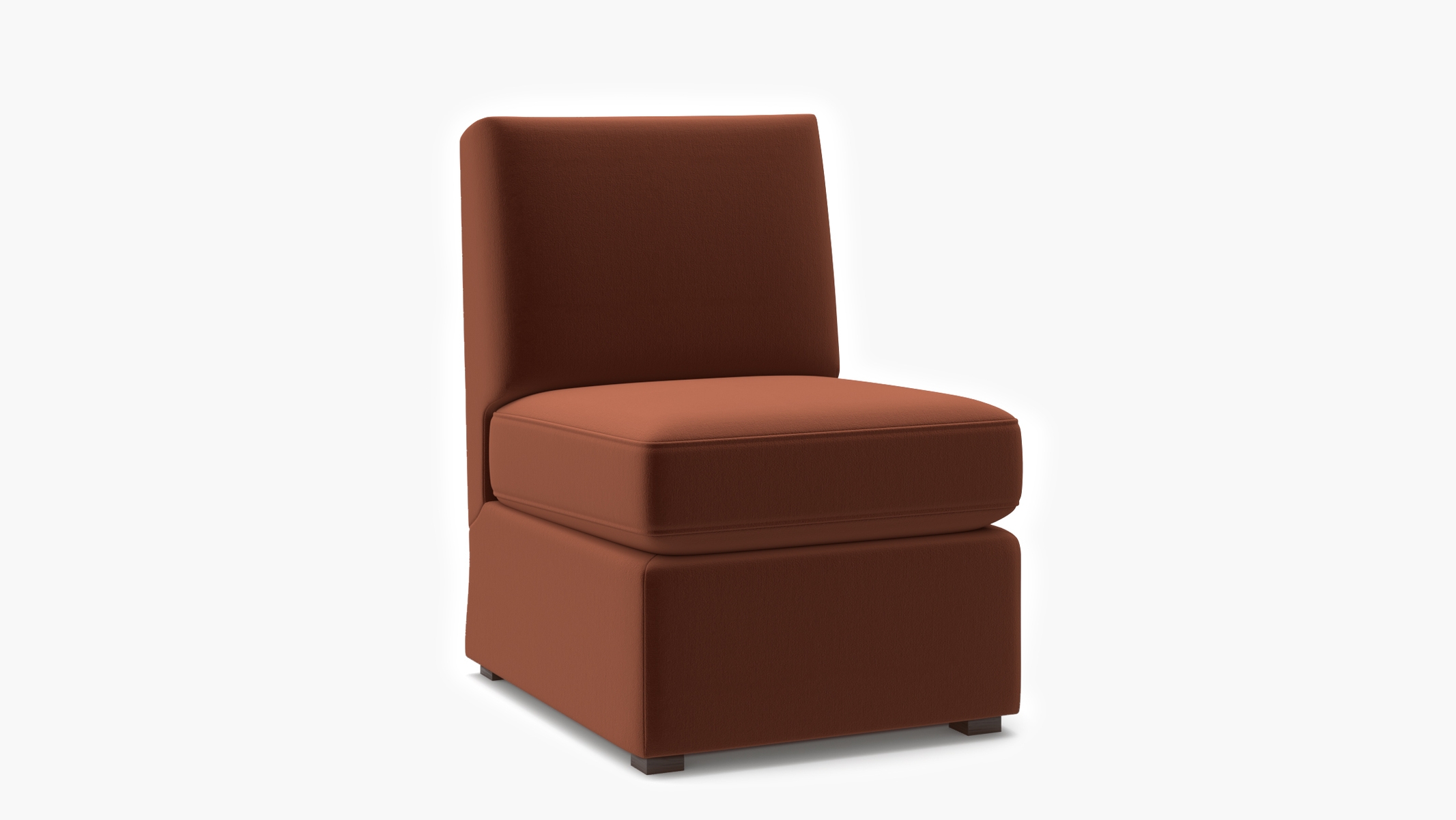 Classic Slipper Chair, Rust Performance Velvet - Image 1