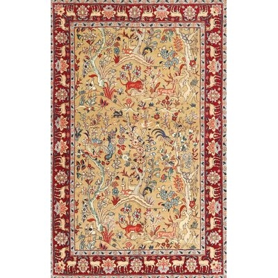 Talitha Floral Red/Beige Area Rug - Image 0